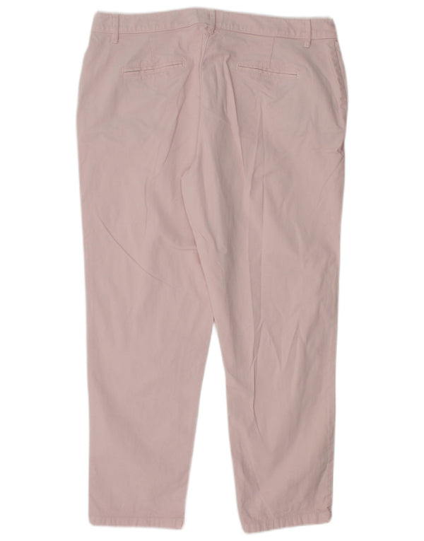JOULES Womens Tapered Chino Trousers UK 14 Large W32 L25 Pink Cotton