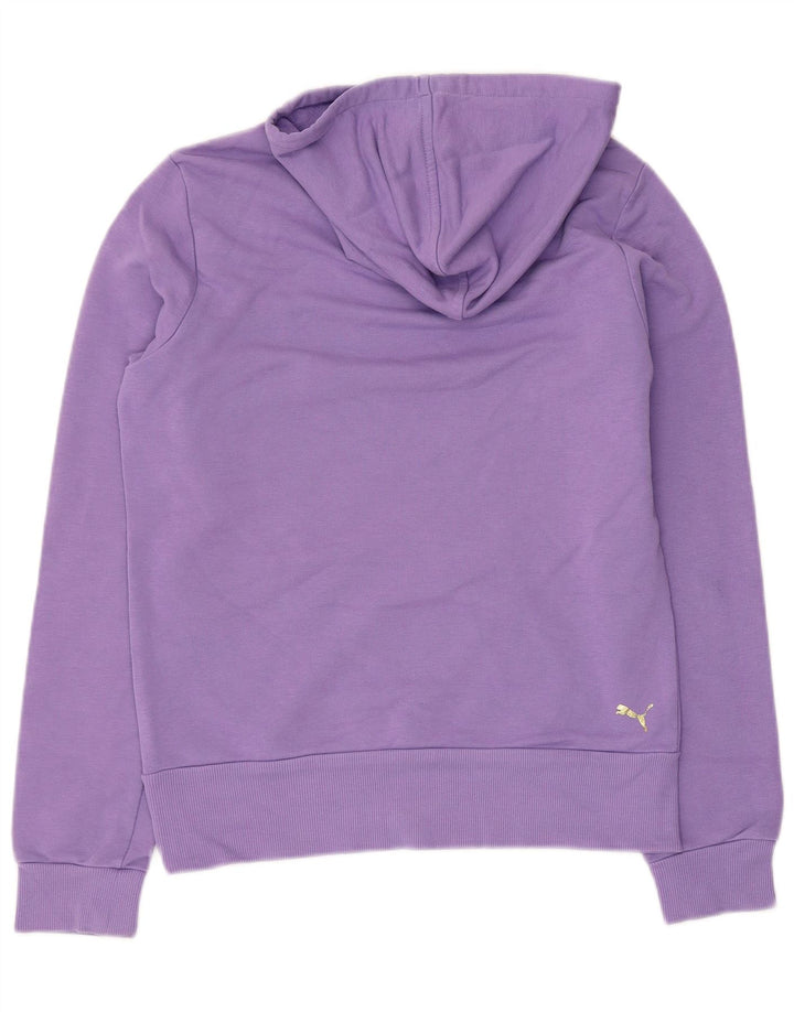 PUMA Womens Hoodie Jumper UK 12 Medium  Purple