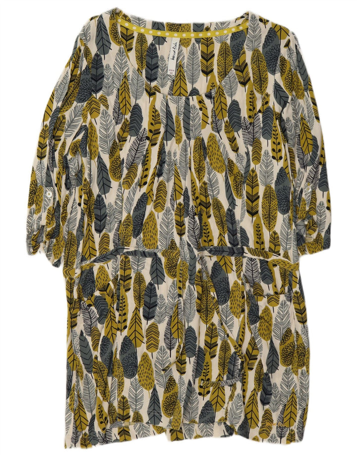 Weird Fish Womens Abstract Pattern Shift Dress UK 12 Medium Multicoloured