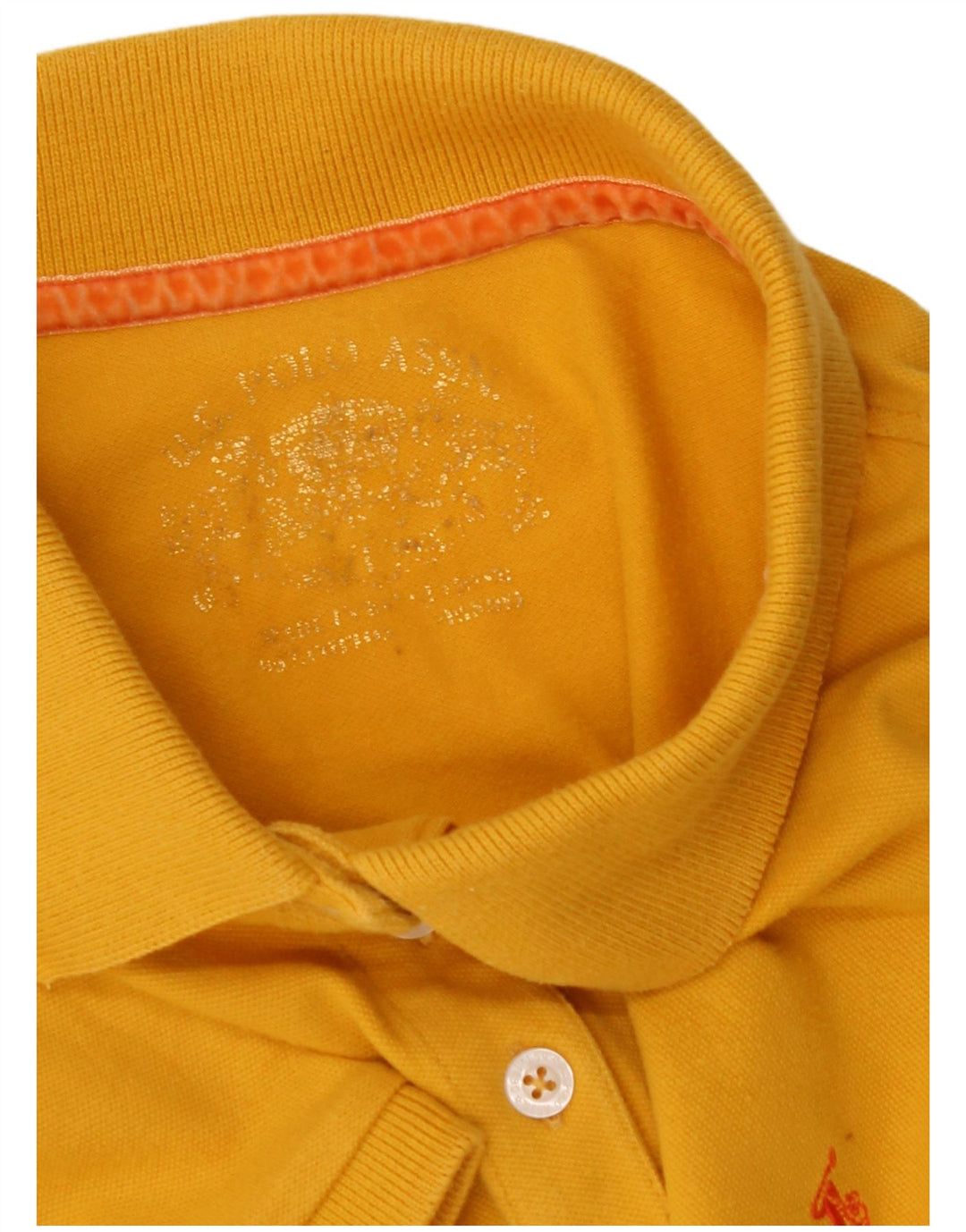 U.S. POLO ASSN. Womens Polo Shirt UK 14 Medium Yellow