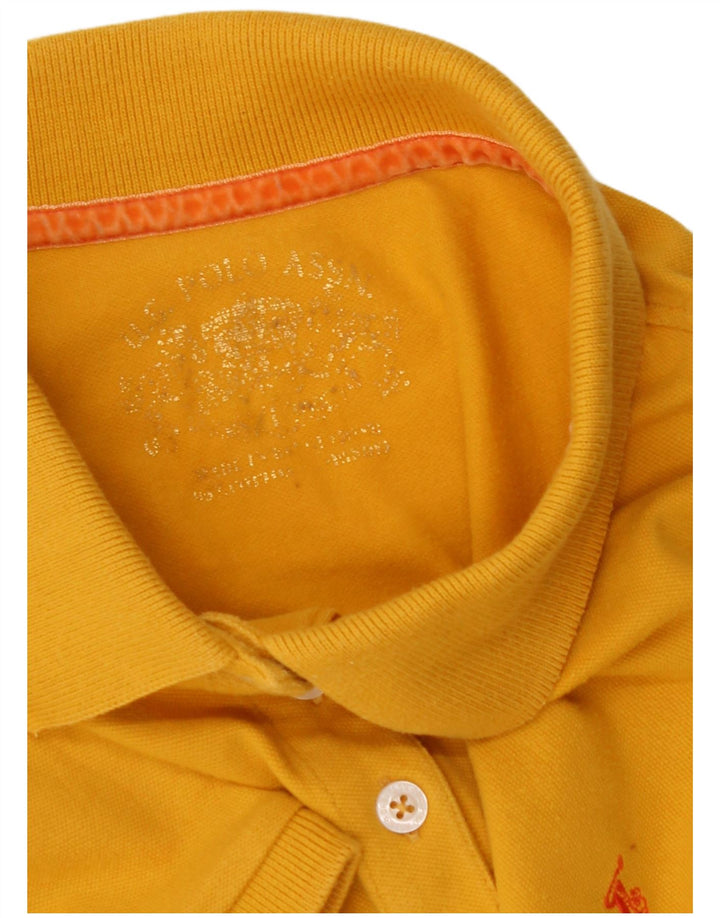 U.S. POLO ASSN. Womens Polo Shirt UK 14 Medium Yellow