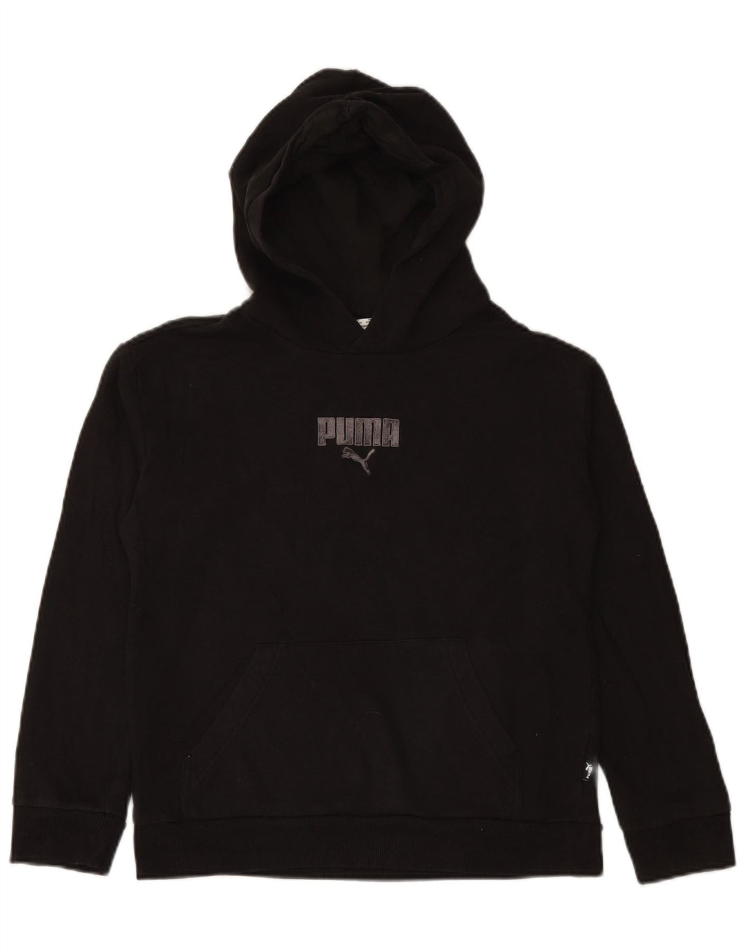 PUMA Boys Hoodie Jumper 13-14 Years Large Black