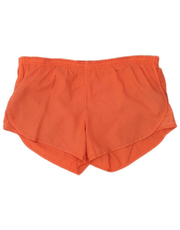 Nike Womens Dri Fit Sport Shorts UK 14 Medium Orange Polyester