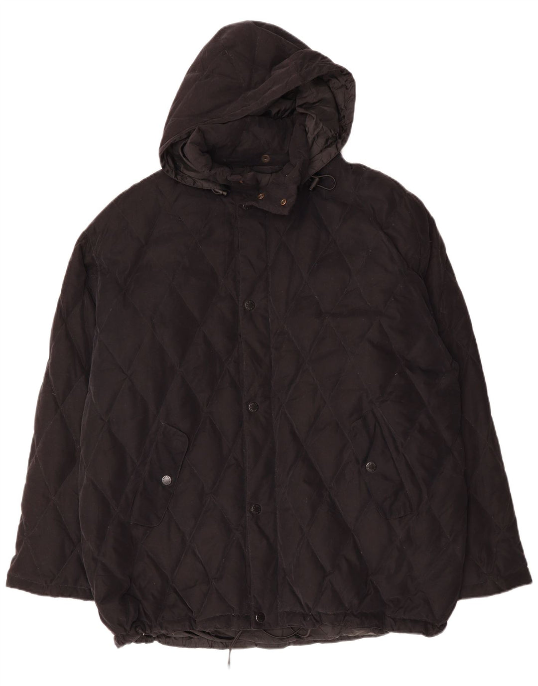 BELFE & BELFE Mens Hooded Quilted Padded Jacket IT 54 2XL Black