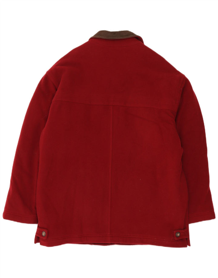Ciao Mens Overcoat IT 54 XL Red Wool