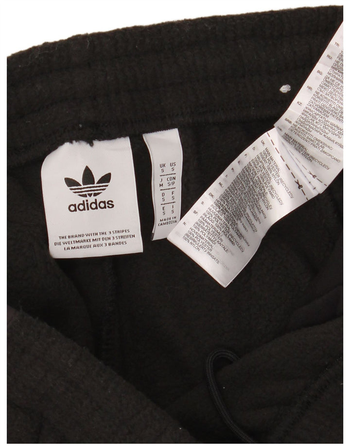 ADIDAS Mens Fleece Tracksuit Trousers Joggers Small  Black Polyester