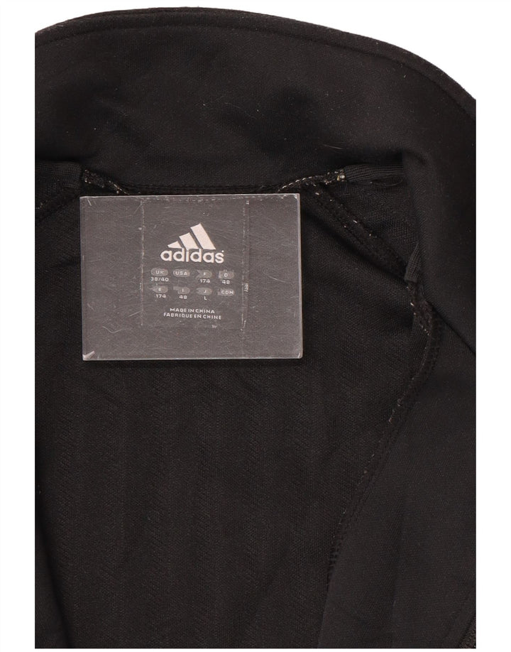 ADIDAS Mens Tracksuit Top Jacket UK 38/40 Medium Black Striped
