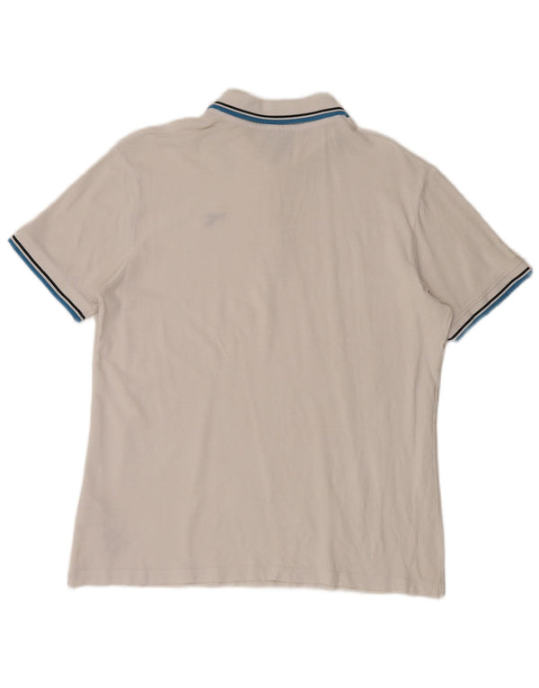 Diadora Mens Polo Shirt Large White Cotton