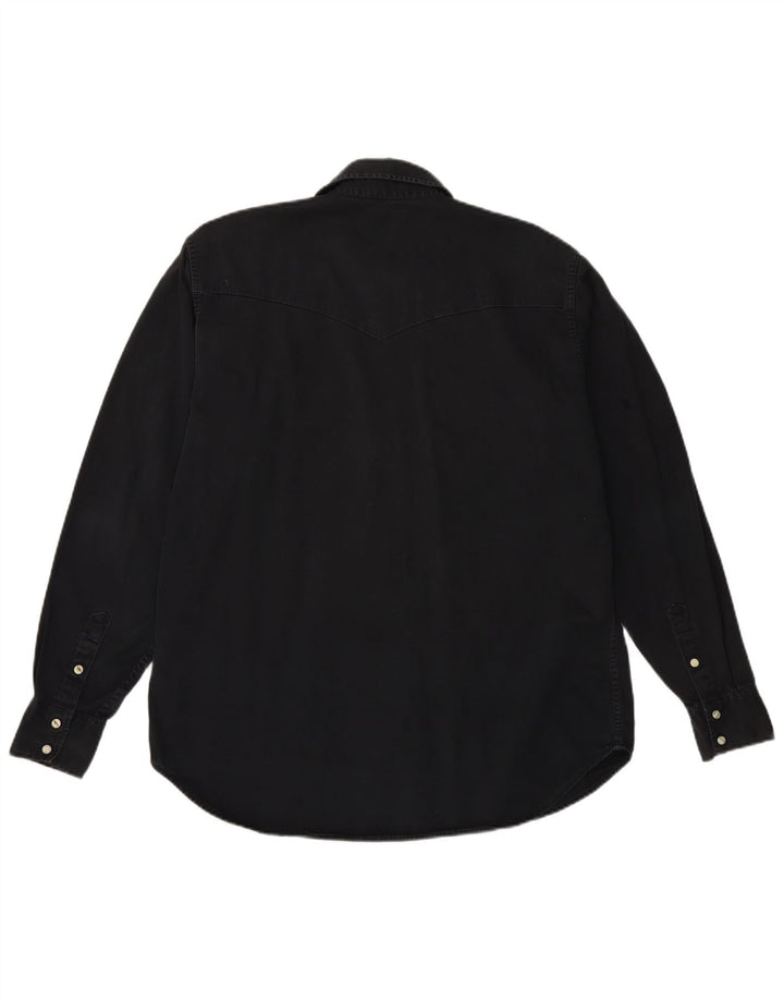 LEE Mens Denim Shirt Large Black Cotton
