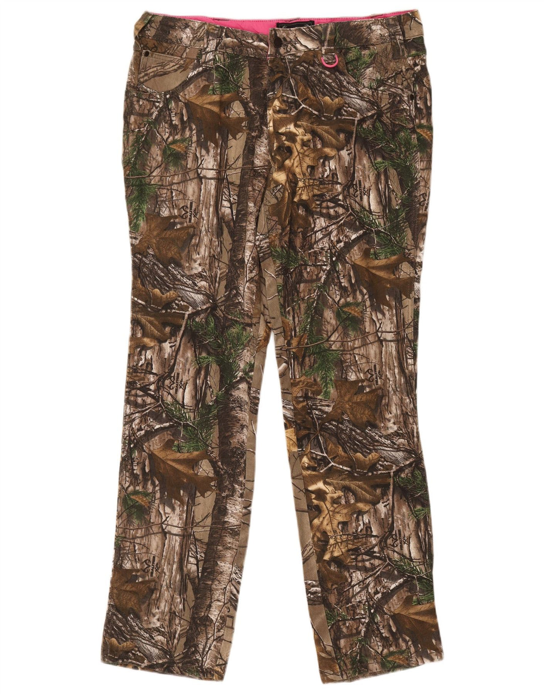 Realtree Womens Hiking Trousers US 14 XL W38 L33 Brown Camouflage Cotton