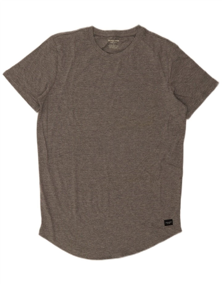 Jack & Jones Mens T-Shirt Top Large Grey Cotton