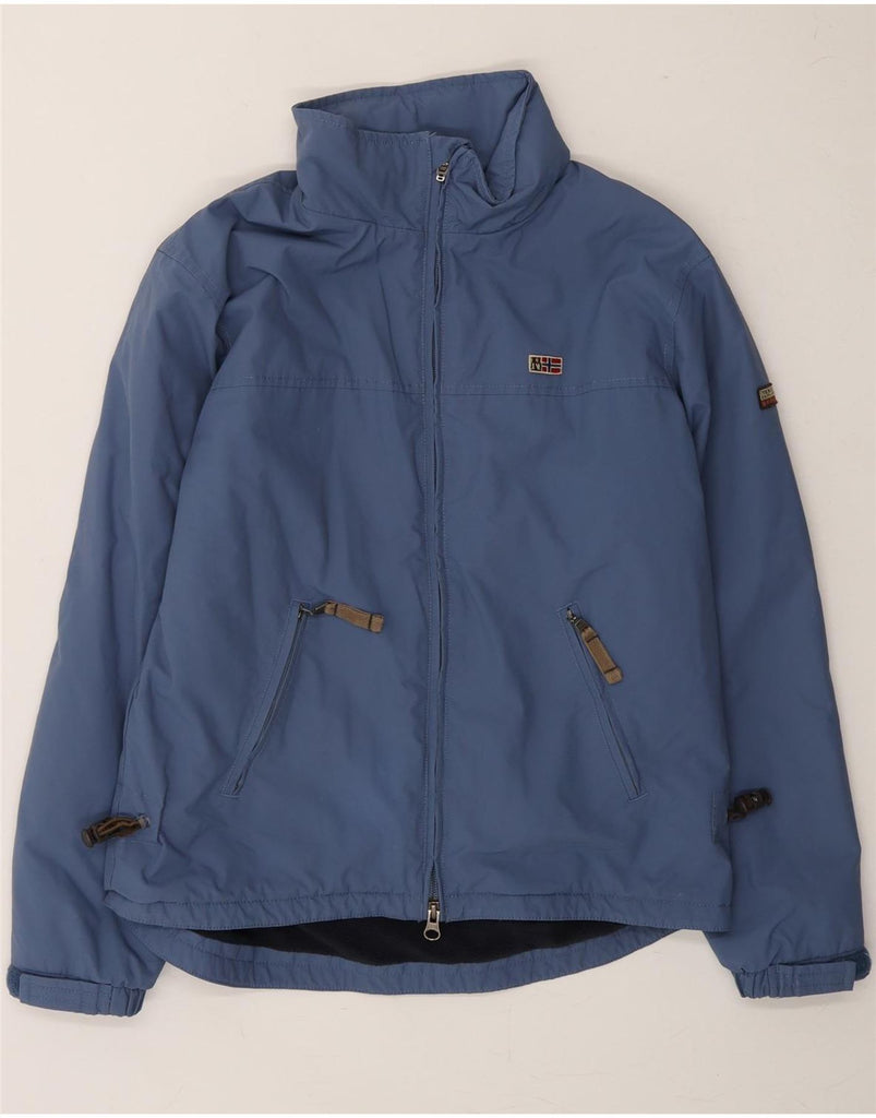 NAPAPIJRI Boys Windbreaker Jacket 11-12 Years Blue Vintage Napapijri and Second-Hand Napapijri from Messina Hembry 