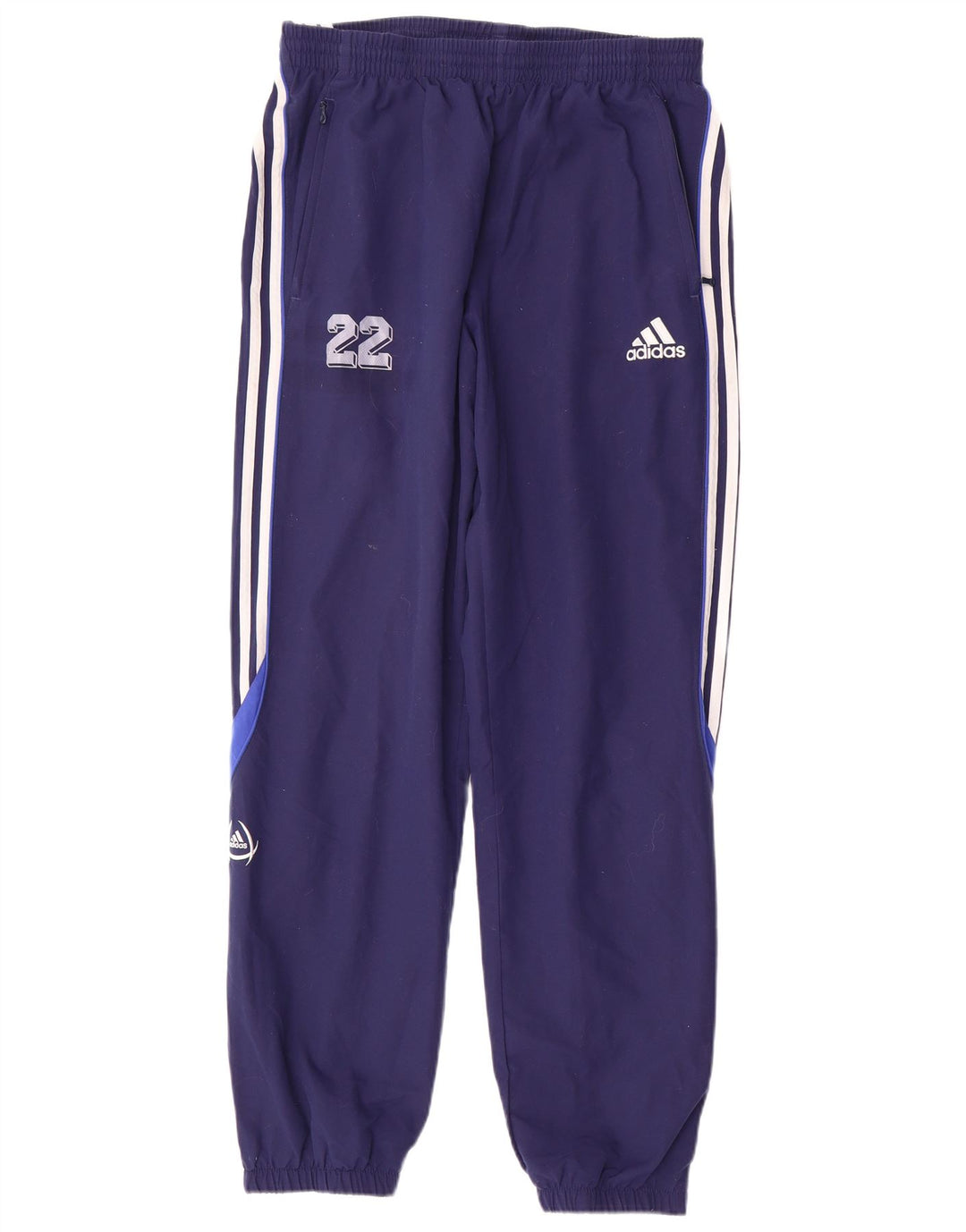 ADIDAS Mens Graphic Tracksuit Trousers Joggers UK 42/44 Large Navy Blue