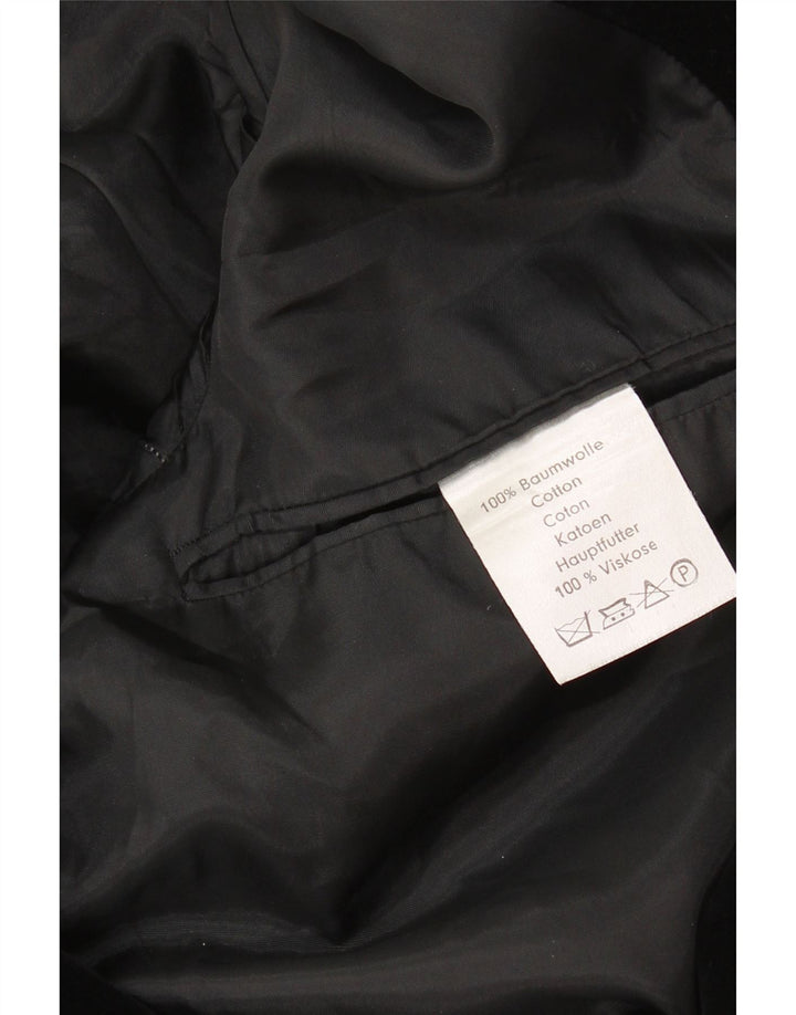 Vintage Mens 2 Button Velvet Blazer Jacket UK 36 Small Black