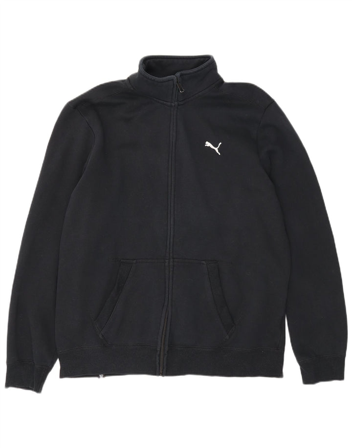 Puma Mens Tracksuit Top Jacket Large Black Cotton