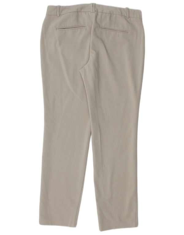 Calvin Klein Womens Straight Casual Trousers US 6 Small W30 L26 Grey Cotton