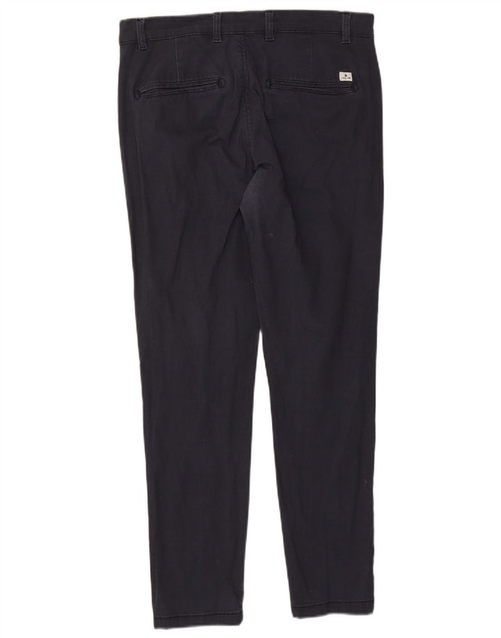 JACK & JONES Mens Slim Chino Trousers W32 L28 Navy Blue Cotton