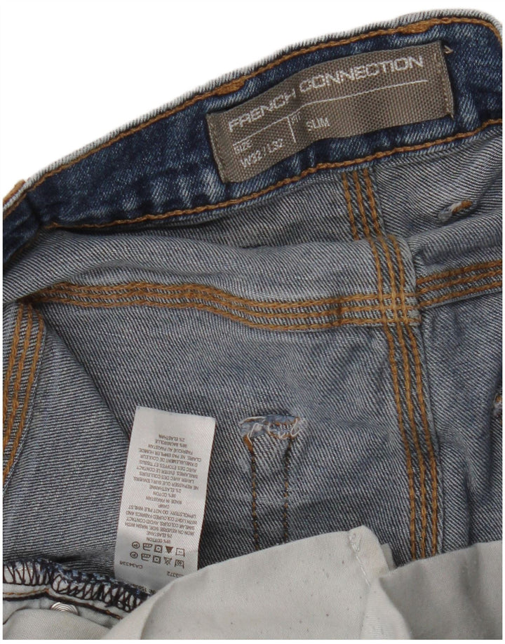 FRENCH CONNECTION Womens Slim Jeans W32 L32 Blue Cotton