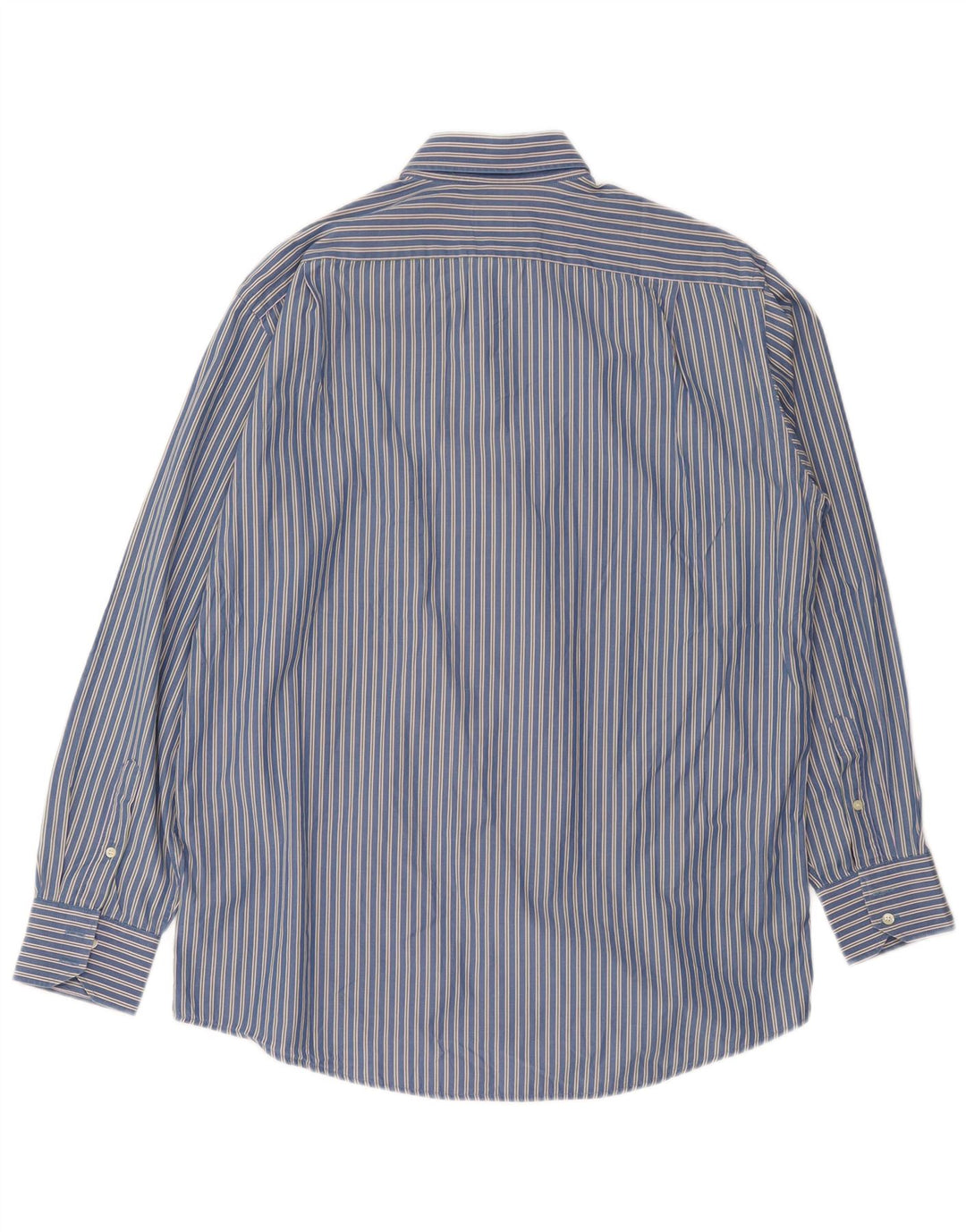 LACOSTE Mens Shirt Size 42 Large Blue Striped Cotton