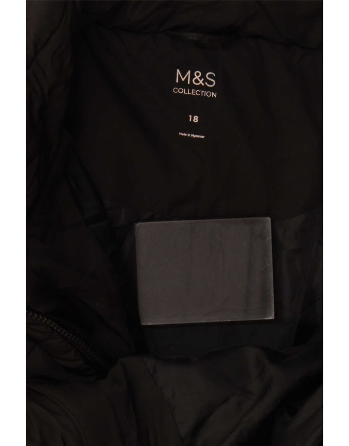 Marks & Spencer Womens Padded Jacket UK 18 XL Black Polyester