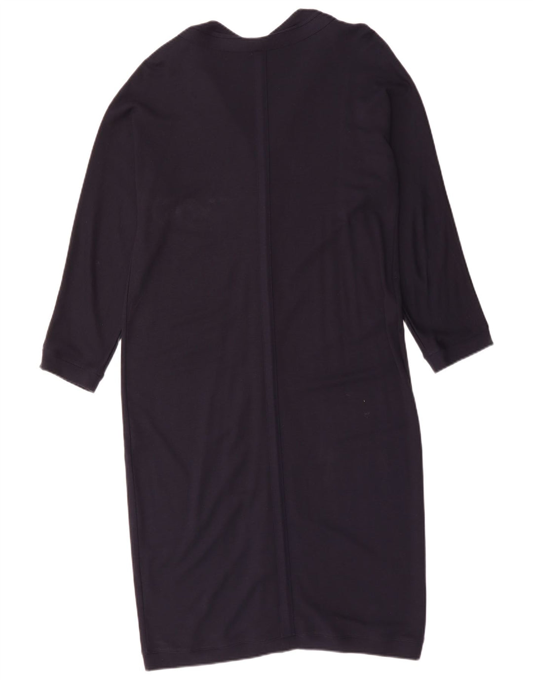 Jaeger Womens Long Sleeve Basic Dress UK 16 Large Navy Blue Viscose