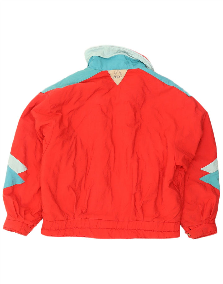 Vintage Womens Ski Jacket UK 20 2XL Red Colourblock