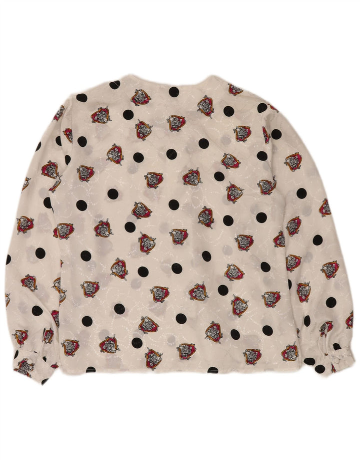 NOTATIONS Womens Abstract Pattern Shirt Blouse UK 16 Large White Polyester