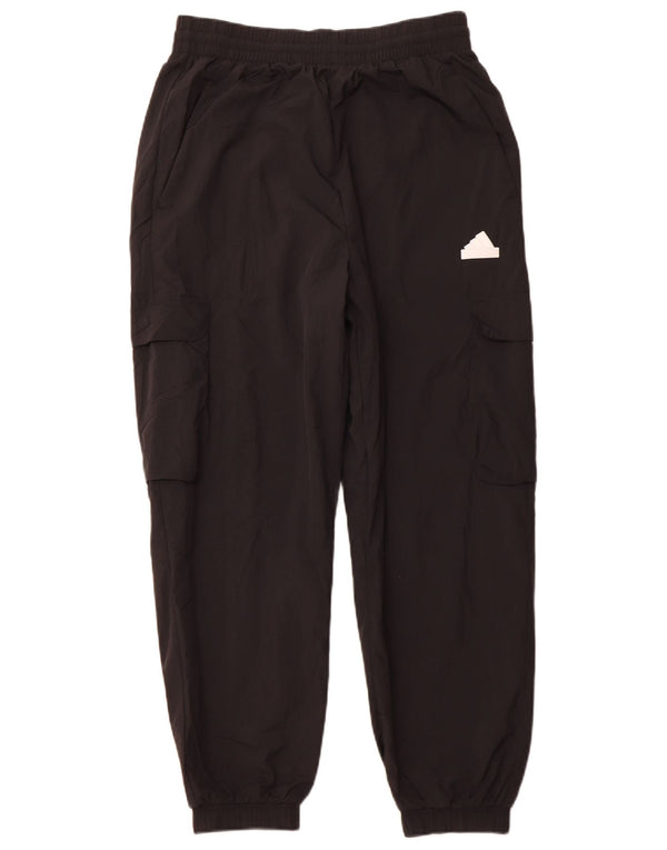 ADIDAS Womens Cargo Tracksuit Trousers Joggers UK 14 Medium Black