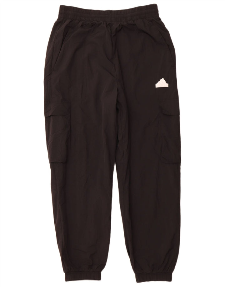 ADIDAS Womens Cargo Tracksuit Trousers Joggers UK 14 Medium Black