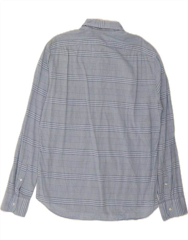 J. CREW Mens Slim Shirt Large Blue Striped Cotton Vintage J. Crew and Second-Hand J. Crew from Messina Hembry 