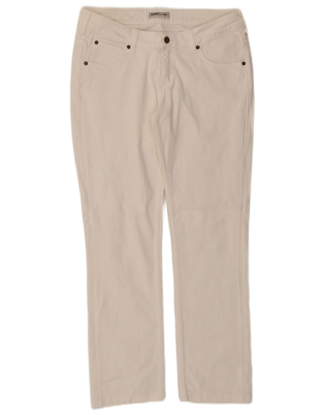 Lee Womens Norma Straight Jeans W31 L29 White Cotton