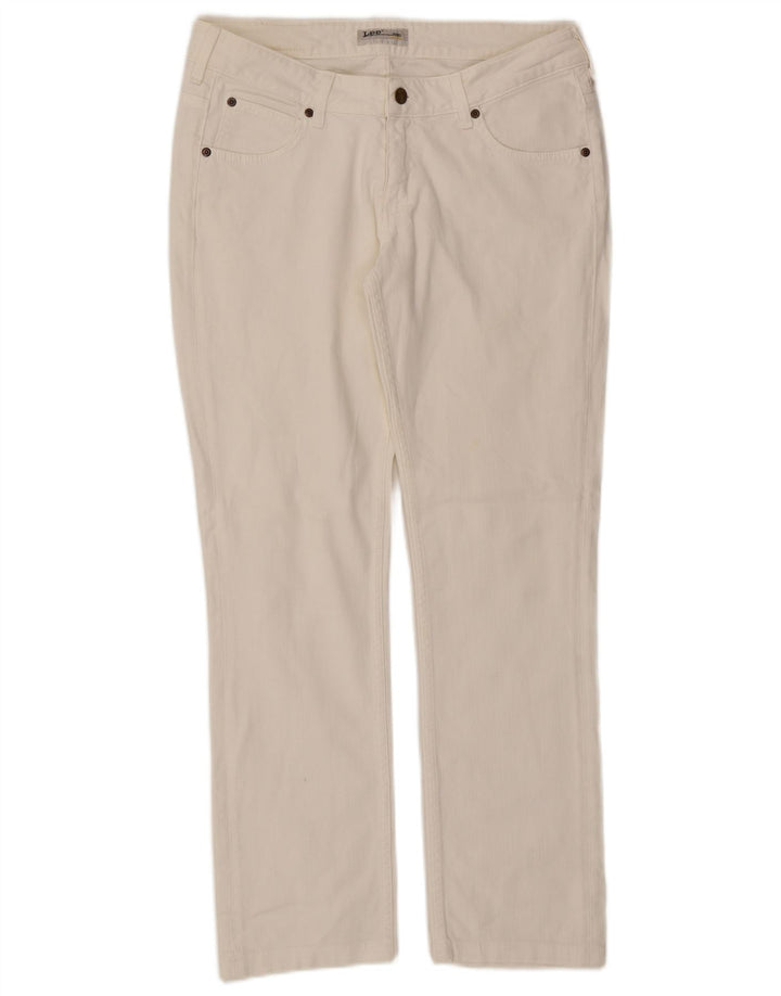 Lee Womens Norma Straight Jeans W31 L29 White Cotton