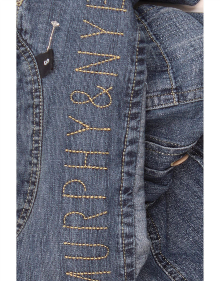 Murphy & Nye Womens Denim Shirt UK 10 Small Blue Colourblock