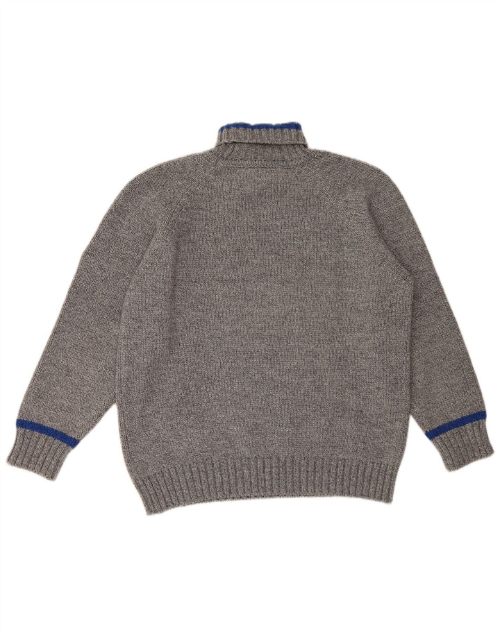 Murphy & Nye Mens Roll Neck Jumper Sweater Large Grey Wool