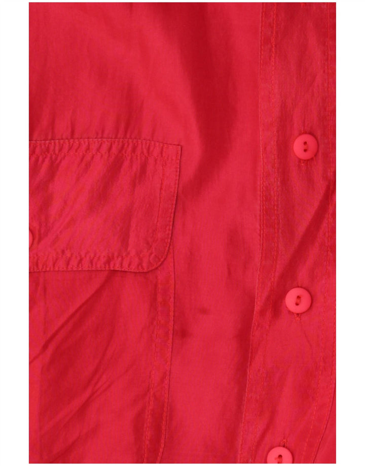 Vintage Mens Shirt Small Red Silk