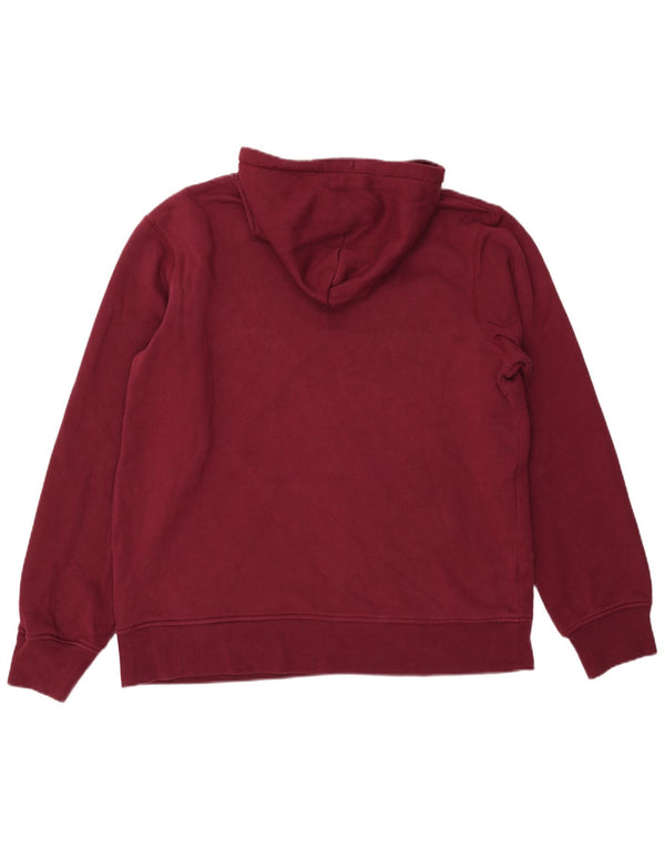 CANTERBURY Mens Graphic Hoodie Jumper XL Burgundy Cotton