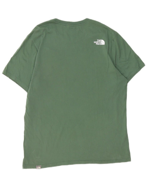 The North Face Mens Graphic T-Shirt Top Large Green Cotton