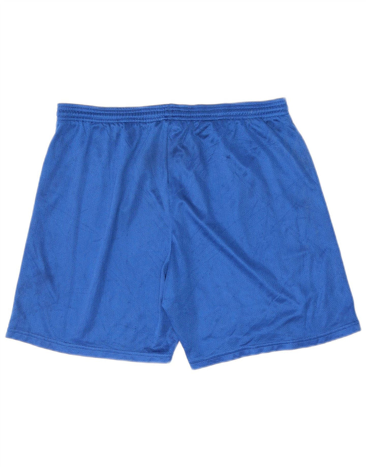RUSSELL ATHLETIC Mens Sport Shorts Large Blue Polyester
