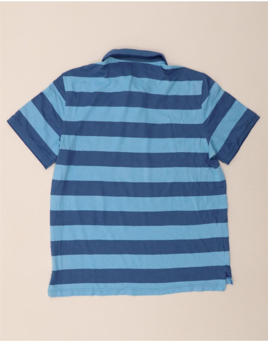 IZOD Mens Polo Shirt XL Blue Striped Vintage Izod and Second-Hand Izod from Messina Hembry 