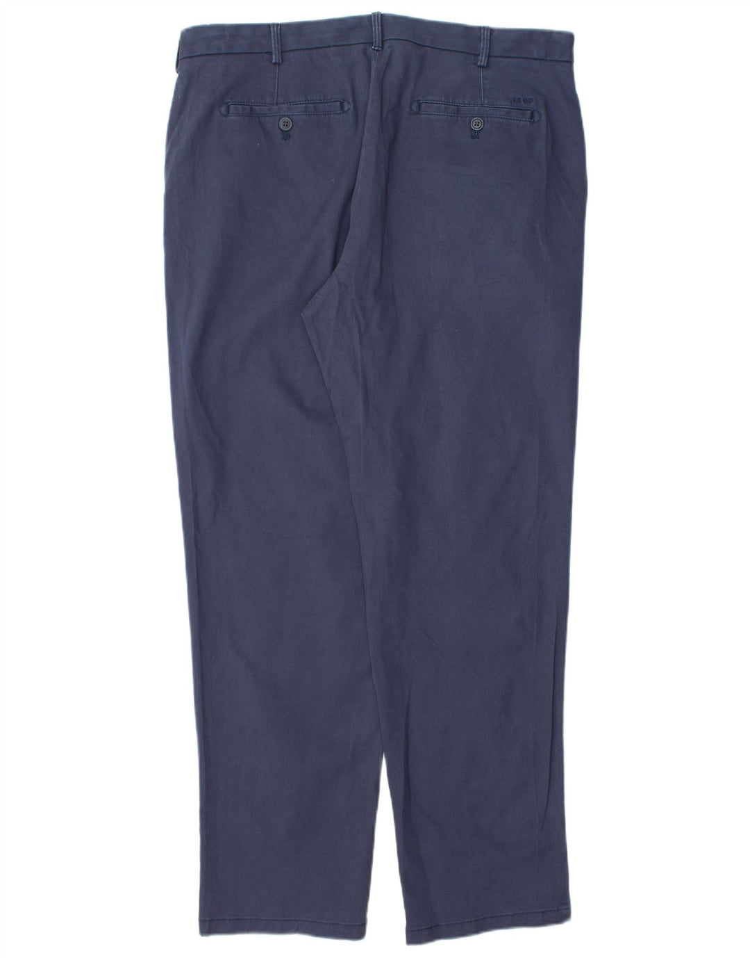 IZOD Mens Straight Chino Trousers W36 L32 Navy Blue Cotton