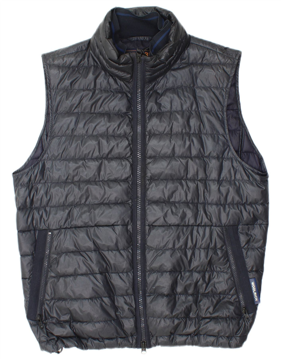 WOOLRICH Mens Padded Gilet UK 38 Medium Black Polyamide