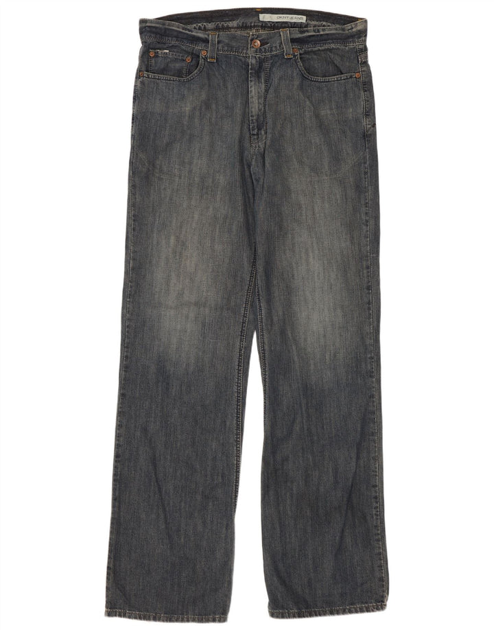 Dkny Mens Straight Jeans W34 L34 Blue Cotton