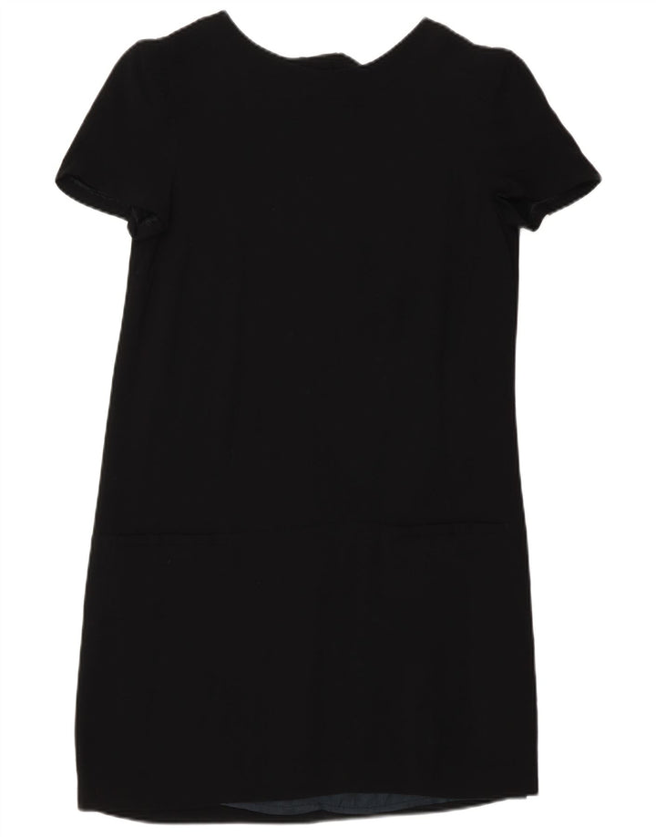 Massimo Dutti Womens Shift Dress EU 40 Medium Black Viscose