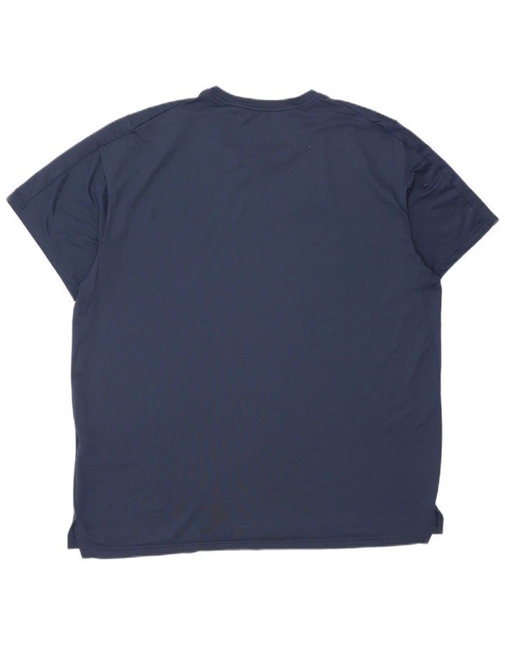 Nike Mens Dri Fit Standard Fit T-Shirt Top XL Navy Blue Polyester