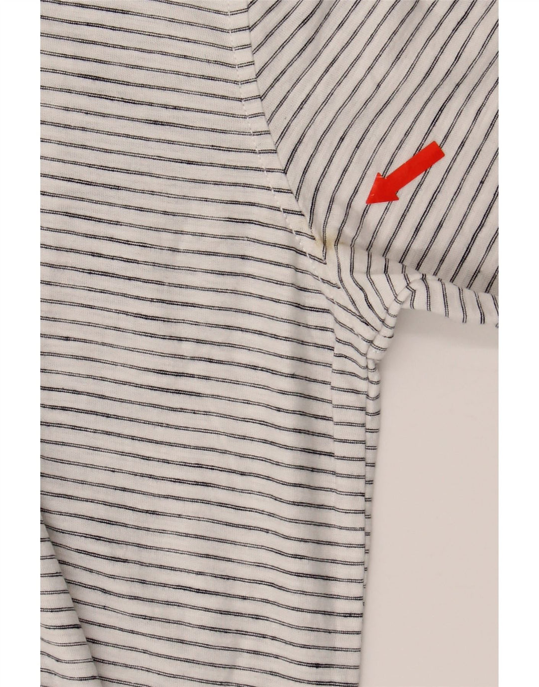 LERROS Mens Polo Shirt Medium White Striped Cotton Vintage Lerros and Second-Hand Lerros from Messina Hembry 