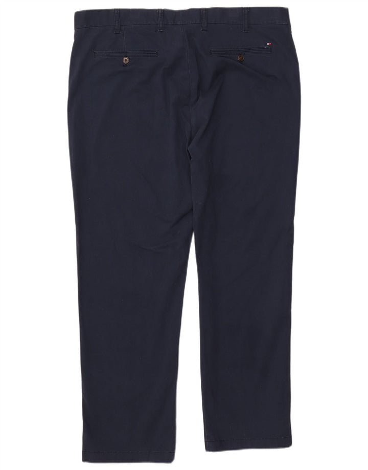 TOMMY HILFIGER Mens Custom Fit Chino Trousers W38 L30 Navy Blue Cotton