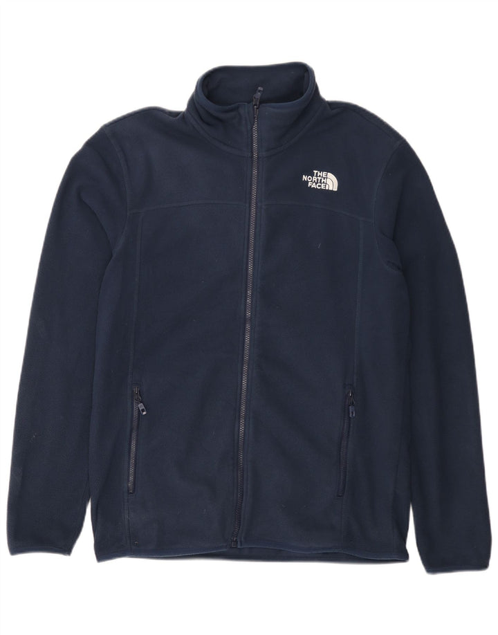THE NORTH FACE Mens Fleece Jacket UK 38 Medium Navy Blue Polyester