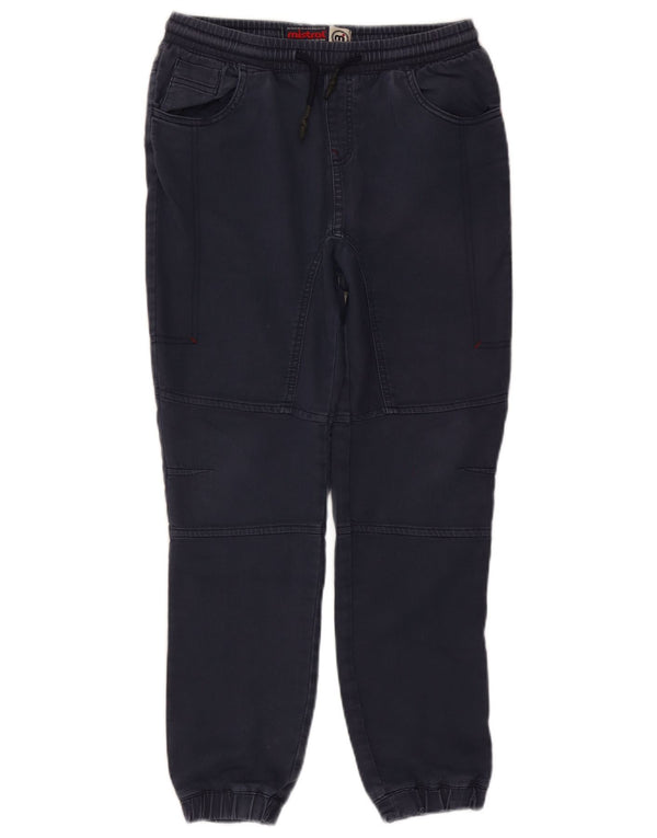 Mistral Boys Joggers Casual Trousers 13-14 Years W28 L26 Navy Blue Cotton