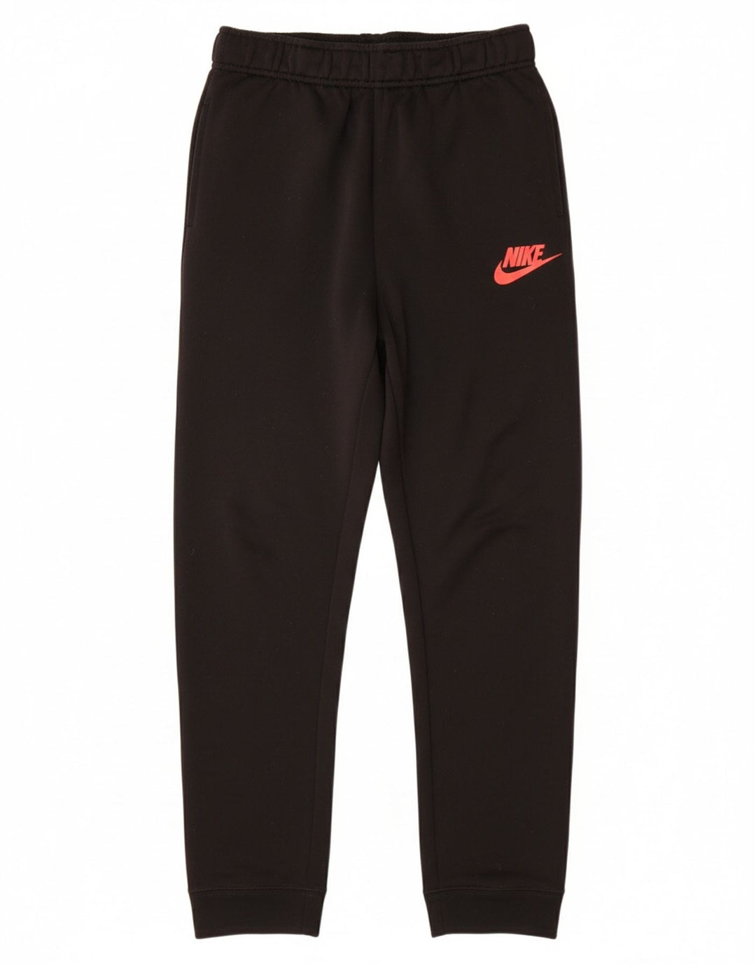 NIKE Boys Tracksuit Trousers Joggers 12-13 Years Large Black Polyester