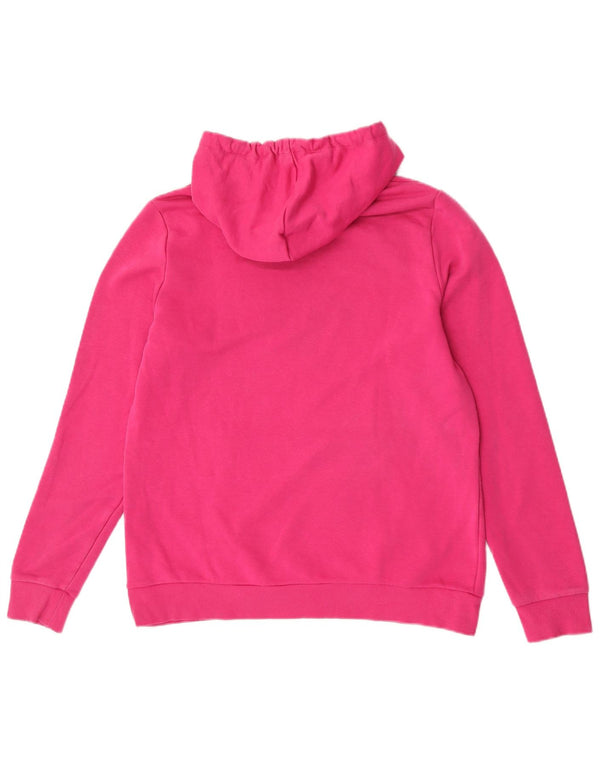 Puma Womens Graphic Hoodie Jumper UK 16 Large Pink
